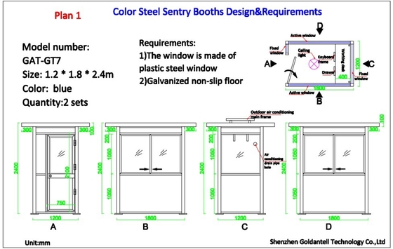 Sentry Security Guard House Watch Box Prefab Police Room In Parking Management