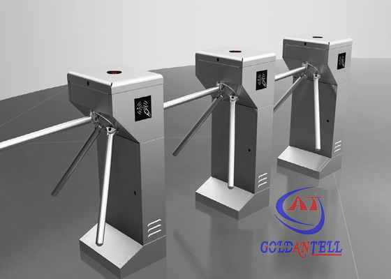 Vertical security Tripod Turnstile Gate , Drop Arm Turnstile Access smart card reader