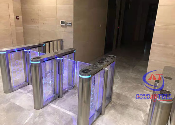 Gym Emergency Exit Swing Barrier Gate With Fingerprint Recognition