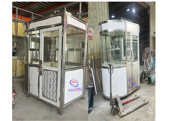20 Years Use Time Stainless Steel Parking Booth Customized Size Heat Insulation Enviroment Friendly