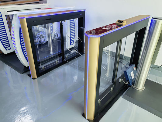 High Speed Sliding Turnstile Gate With Built in Camera & Android 8 inch Facial Recognition