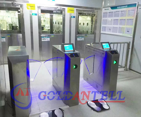Stainless Steel Flap Barrier Gate 550-600mm Passage with ESD Tester