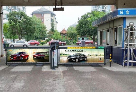 RS485 Automatic Parking Advertising Barrier Gates With Advertisement 450 * 880mm