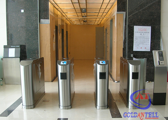 생체 측정 접근 제어 플랩 장벽, 도서관 / 극장을 위한 전자동 장애물 게이트