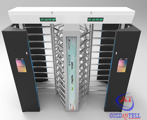 304는 야외인 RFID 카드 QR 코드 얼굴 회전하는 회전식 십자문 90 / 120 Deg 전체적인 높이를 의심합니다