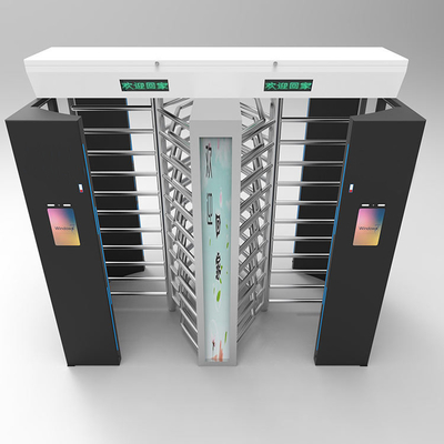 High Security Full Height Turnstile Gates With RFID Card QR Code