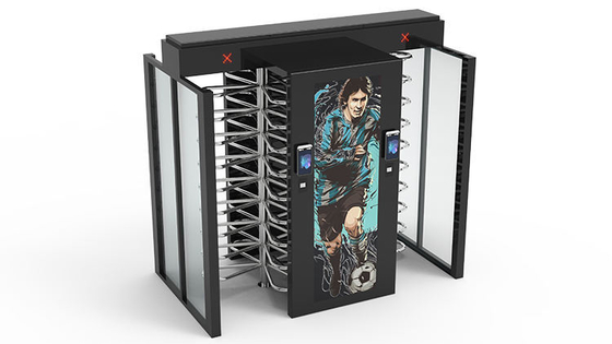 경기장 야외 IP62를 위한 RFID 카드 QR 코드 지문 얼굴 전체적인 높이 회전식 십자문