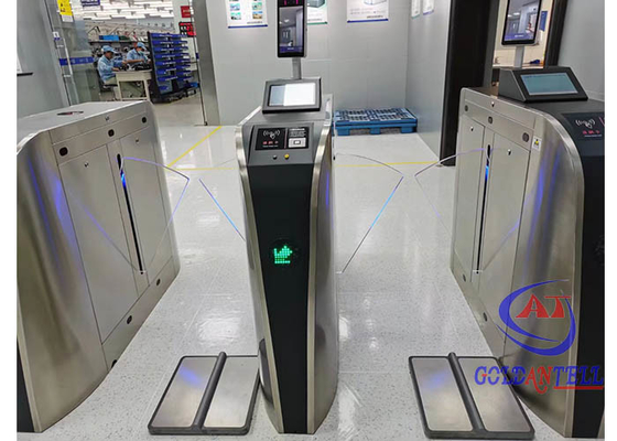 ESD 카운터 시스템과 얼굴 인식 OEM ODM 보안 회전식 십자문 게이츠 소동
