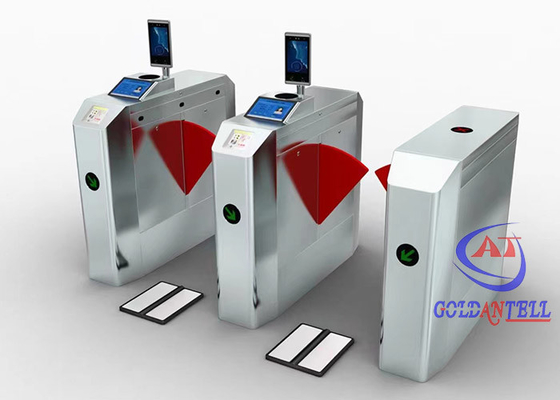 더블 윙 자동 회전식 십자문 게이트 적외선 RFID 카드 접근 제어 회전식 십자문