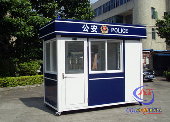 Steel Structure Portable security guard room With Casters , 20 Years Warranty