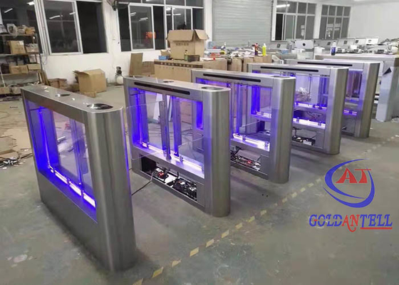 지적 RFID 카드 소동 회전식 십자문 게이트 고속도 지문 변동 장애물 게이트