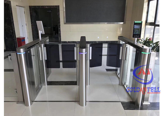 허리 높이 사무실 안보 회전식 십자문 게이츠 RFID 얼굴 인식 소동 장애물 게이트