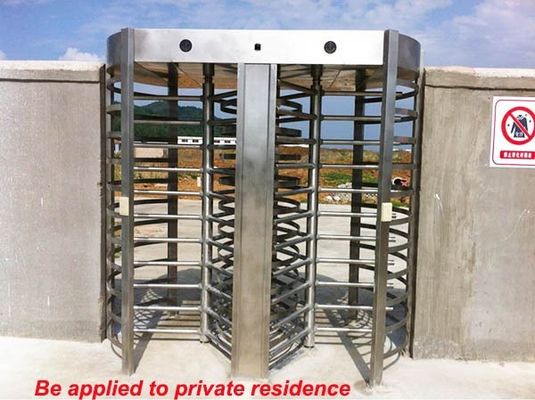 304 Stainless Steel Full Height Turnstile with RFID Fingerprint Access Control