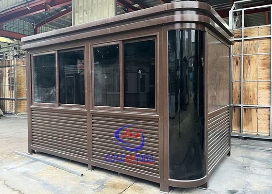 Modern Steel Security Guard House 1800x1800x2500mm Waterproof Customizable