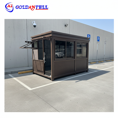 320KG to 550KG Gross Weight Stainless Steel Guard Shack 1500x2400mm Customized Size Durable Security Cabin for Long Term