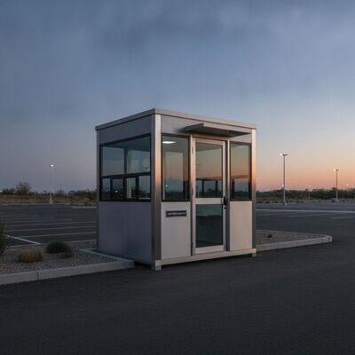 Aluminum Stainless Steel Guard Shack Parking Lots Security Booth Offering Lightweight Strength and Corrosion Resistance