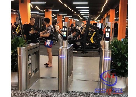 qr 부호 문 접근 제한 스포츠 십자형 회전식 문 온도 rfid 체육관 입장을 위한 다수 얼굴 인식