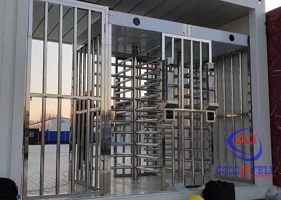 접근 제어 전체적인 높이 회전식 십자문 게이츠 지문 QR 코드 RFID 보호 배리어 게이츠