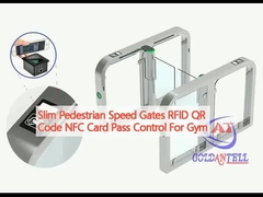 슬림 보행자 속도 게이트 RFID QR 코드 NFC 카드 패스 제어 체육관